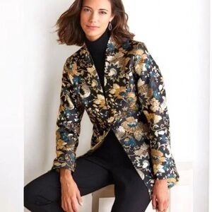 NWT Soft Surroundings Viola tapestry blazer with pockets